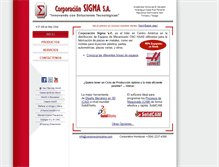 Tablet Screenshot of corporacionsigma.com